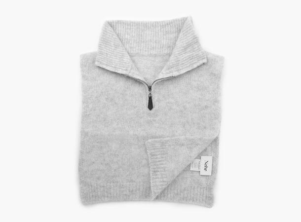 NOHR Gabriella Wool Mohair Zip Neck Greige 02 