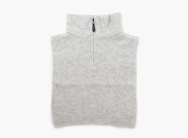 NOHR Gabriella Wool Mohair Zip Neck Greige 02 
