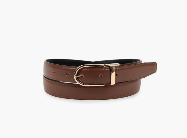 NOHR Hedvig Reversibelt Belte i Skinn Sort 09 90 cm 