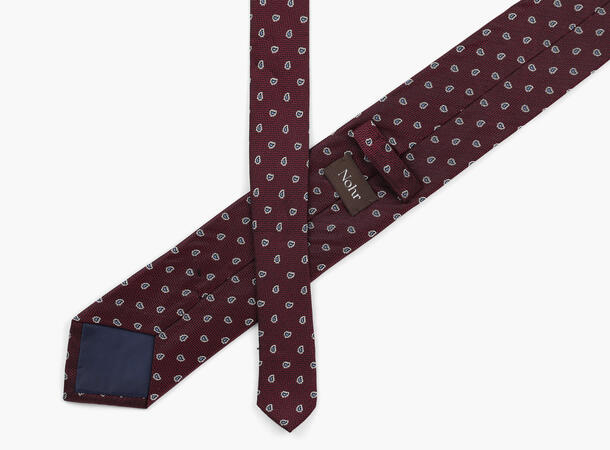 NOHR Levi Silk Tie 7,6 cm 46 Mørk Rød 