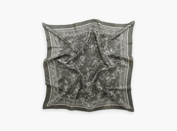 NOHR Lilly Silk Scarf Oliven grønn 89 