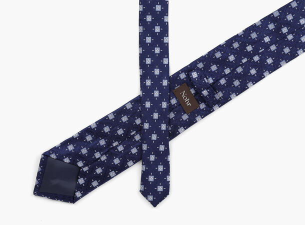 NOHR Mio Silk Tie 7,6 cm Marine blå 79 