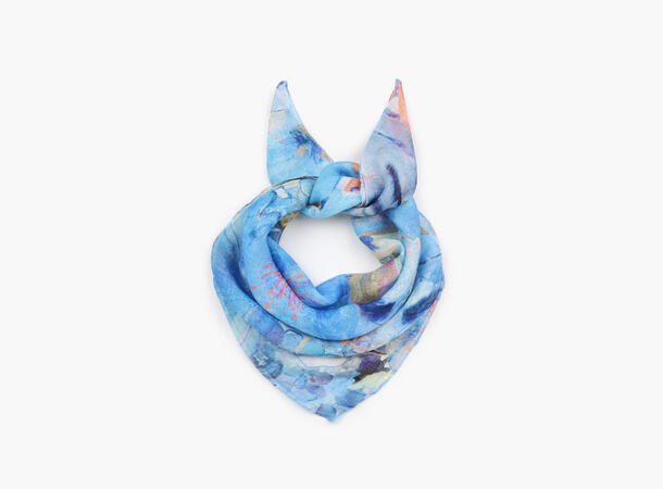 NOHR Nina Linen Scarf 65 x 65 cm Blå 75 