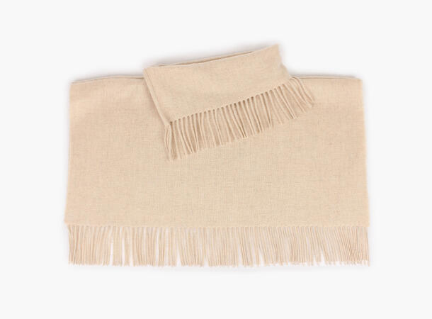 NOHR Oda Hals med Frynser Offwhite 11 