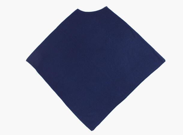 NOHR Poncho i Ull/Kashmir Marine blå 79 