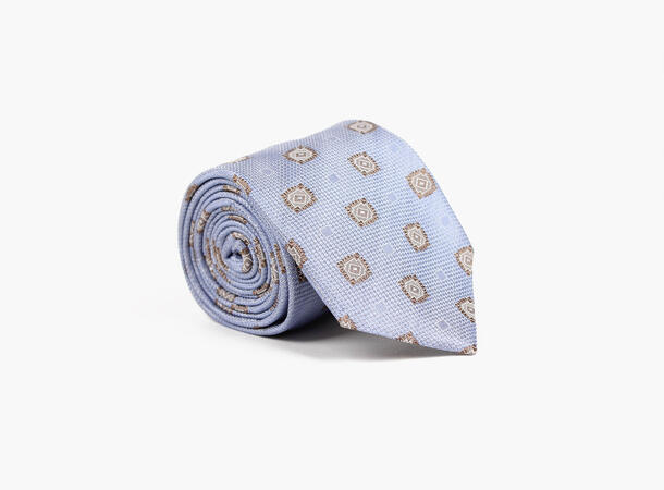 NOHR Silkeslips Paul Lyseblå med Mønster 71 Light blue 
