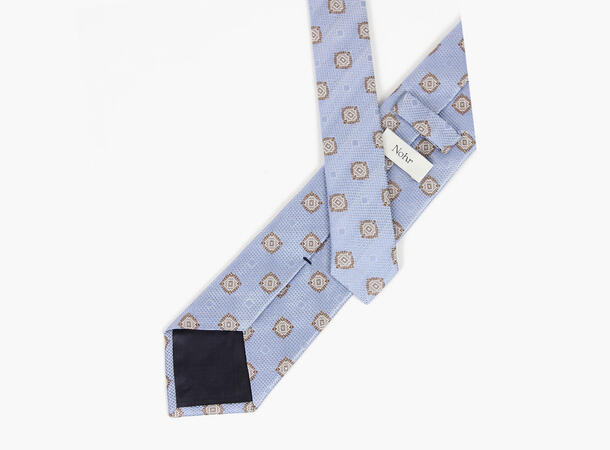NOHR Silkeslips Paul Lyseblå med Mønster 71 Light blue 