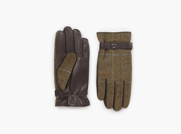 NOHR Tom Wool Leather Gloves Oliven grønn 89 9,5 