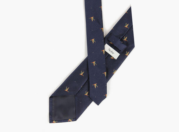 NOHR silkeslips Michael navy fuglemotiv 79 Navy 