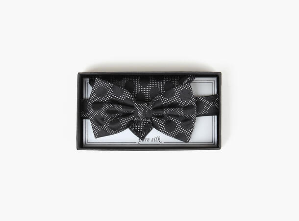 MANZINI 100% silk bowtie w/handky in box 09 Black 