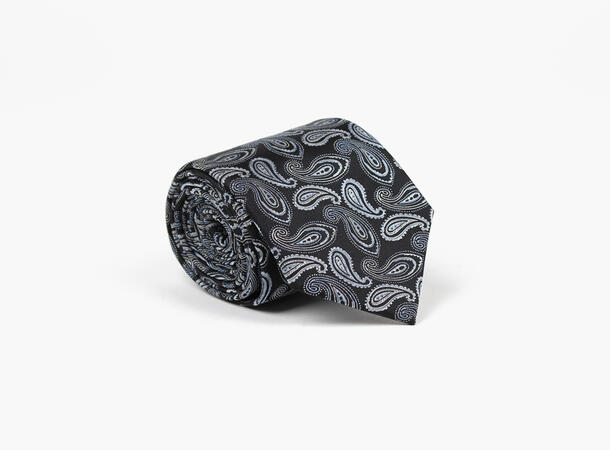 MANZINI 100% silk tie 7,6 cm width 09 Black 