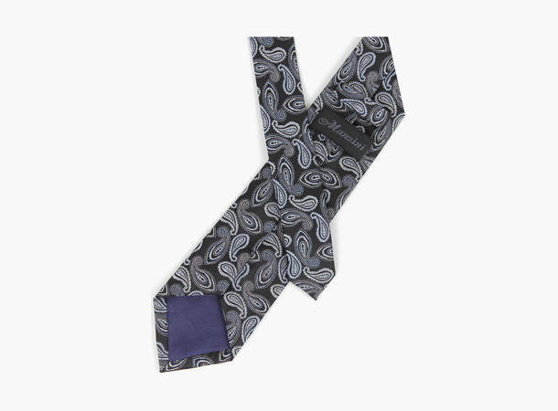 MANZINI 100% silk tie 7,6 cm width 09 Black 