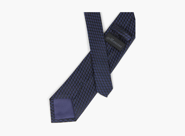 MANZINI 100% silk tie 7,6 cm width 75 Blue 