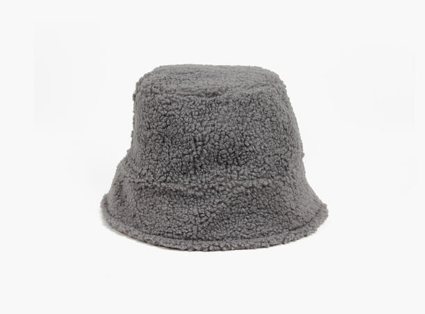 MANZINI Bøttehatt i Semsket Immitasjon 08 Charcoal 