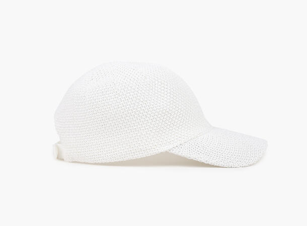 MANZINI Caps i Stråimitasjon Hvit 01 