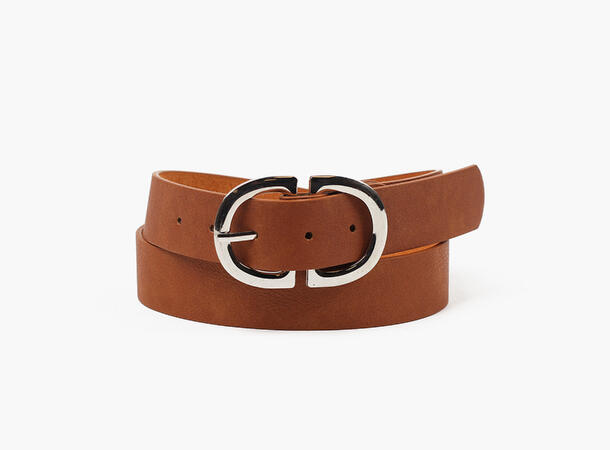 MANZINI D-ring Belte i Skinnmix 17 Cognac 