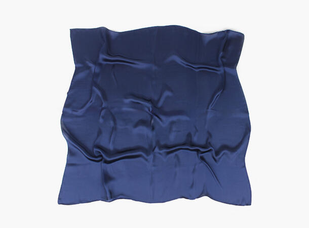 MANZINI Ensfarget Skjerf 70 x 70 cm Marine blå 79 