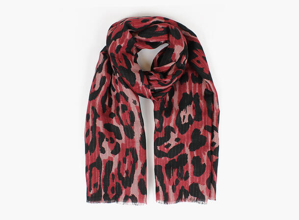 MANZINI Golden Leopard Scarf 49 Burgundy 