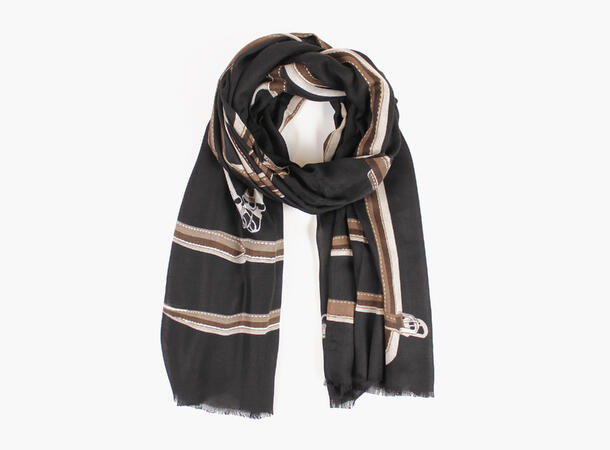 MANZINI Horsebit Scarf 09 Black 