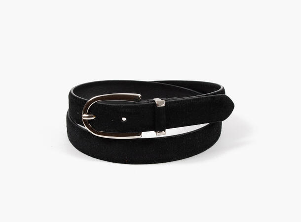 MANZINI Ladies Suede Belt 09 Black 90 cm 