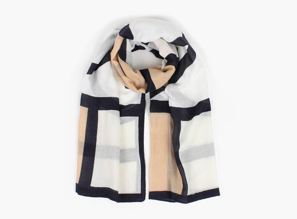 MANZINI Linjer Skjerf 85 x 180 cm Marine blå 79 