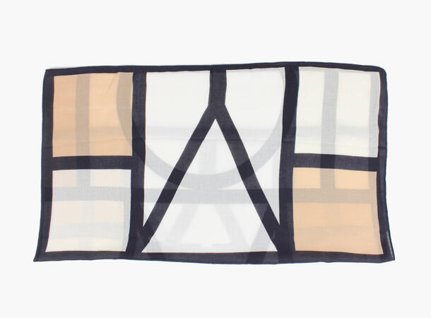 MANZINI Linjer Skjerf 85 x 180 cm Marine blå 79 