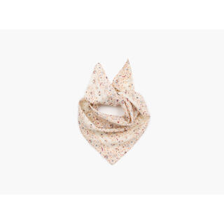 MANZINI Scarf with Flowers 60 x 60 cm Offwhite 11