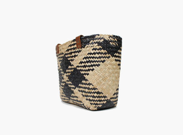MANZINI Seagrass Shopping Tote 09 Black 