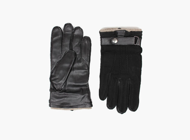 MANZINI Semsket Skinnhansker 09 Black 9,5 