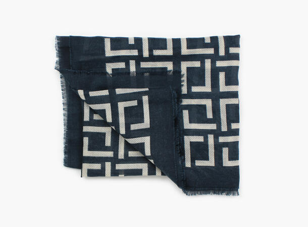 MANZINI Skjerf 130 x 130 cm Marine blå 79 