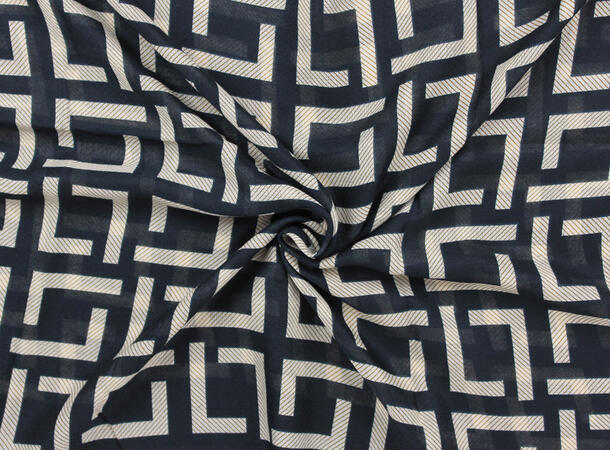 MANZINI Skjerf 130 x 130 cm Marine blå 79 