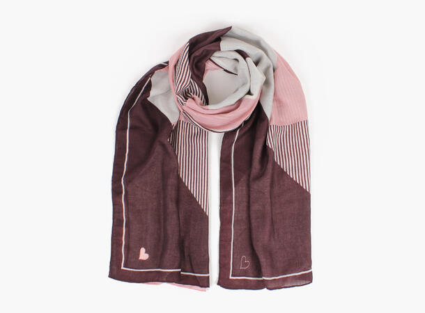 MANZINI Skjerf med Mønster 85 x 180 cm Burgund 49 