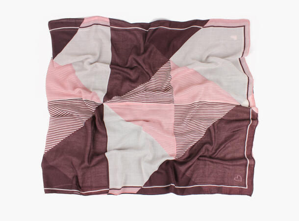 MANZINI Skjerf med Mønster 85 x 180 cm Burgund 49 