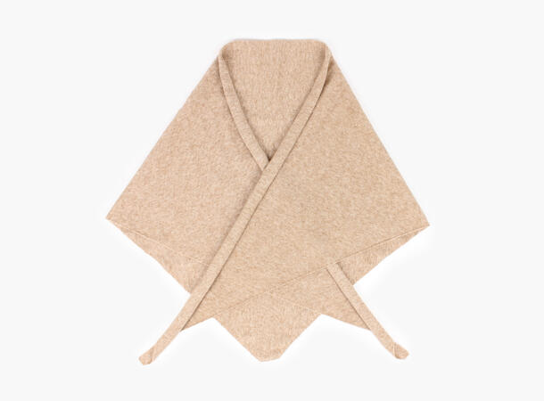 MANZINI Triangelsjal i Ullmix Beige 15 
