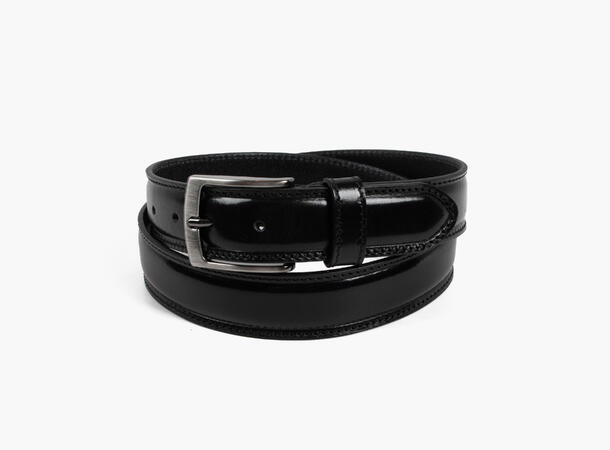 MANZINI skinn dressbelte Clark 3,5 cm 09 Black 95 cm 
