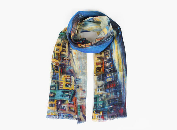 MONTECRISTO 100 % linnen scarf 50x180 cm 75 Blue 