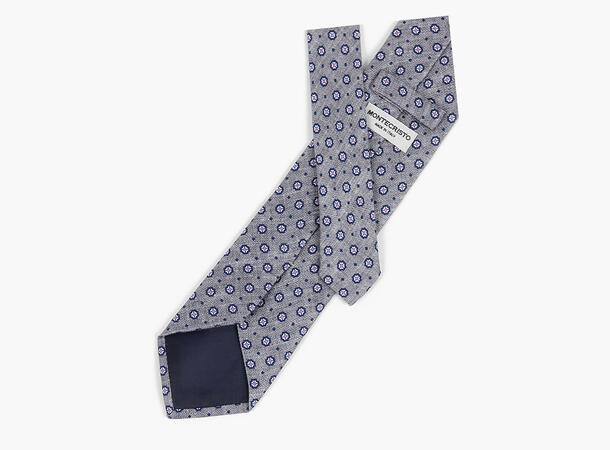 MONTECRISTO Borre Trykket Silkeslips 05 Grey 