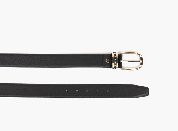 MONTECRISTO Skinnbelte med Gulldetaljer 09 Black 85 cm 