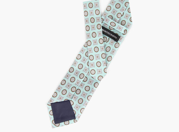 Montecristo Printed 100% silk tie 7,6 cm Mint grønn 81 