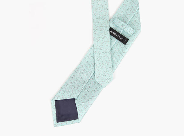 Montecristo Printed 100% silk tie 7,6 cm Mint grønn 81 