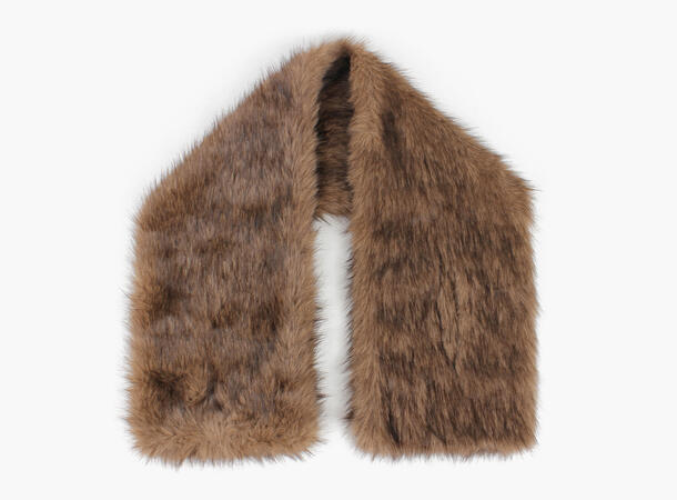 NOHR Angela Skjerf i Fuskepels Brun 19 