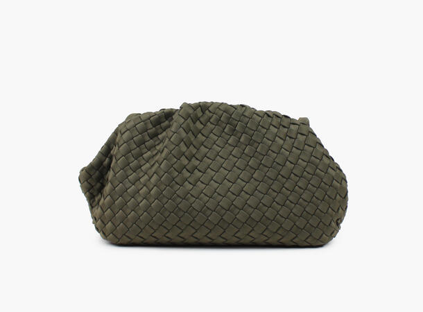 NOHR Annabel Neoprene Clutch Mørk olivengrønn 89 