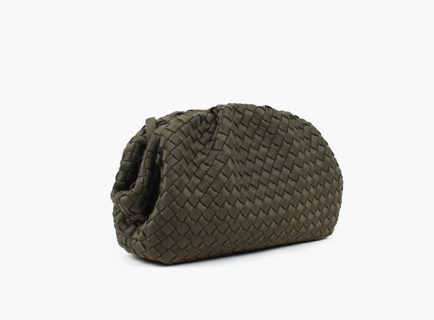 NOHR Annabel Neoprene Clutch Mørk olivengrønn 89 