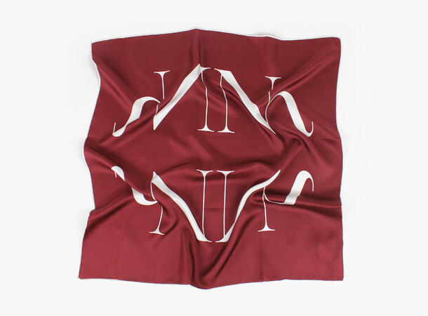 NOHR Embla Emblem Silk Scarf 65 x 65 cm Burgund 49 