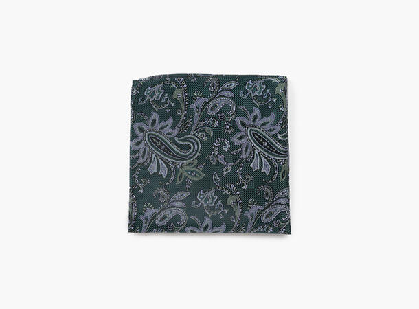 NOHR Magnus Silk Pocket Square Oliven grønn 89 