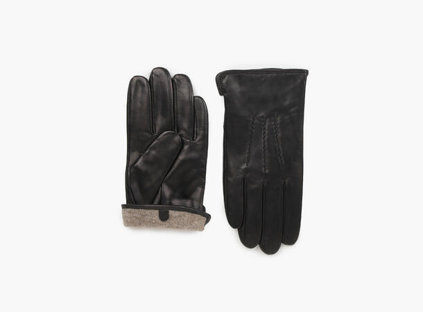 NOHR Mats Classic Leather Gloves Sort 09 11,5 