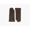 NOHR Molly Braided Leather Gloves Mørk brun 19 7,5