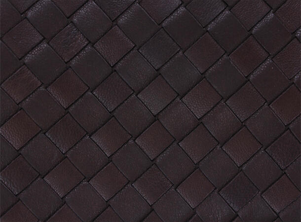 NOHR Molly Braided Leather Gloves Mørk brun 19 7,5 