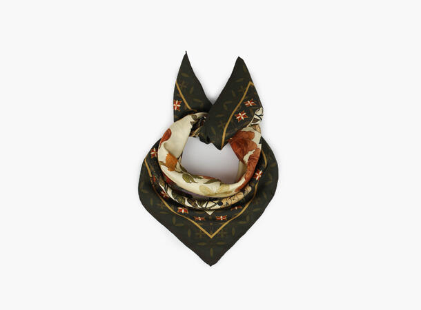 NOHR Ronja Silk Scarf Oliven grønn 89 