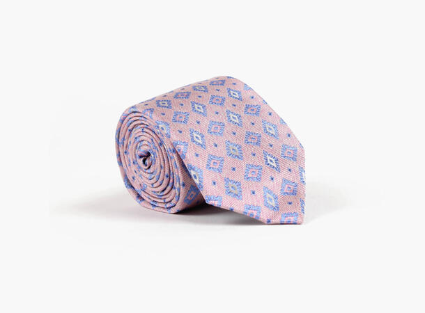 NOHR Silkeslips Mark Rosa Rutemønster 55 Pink 